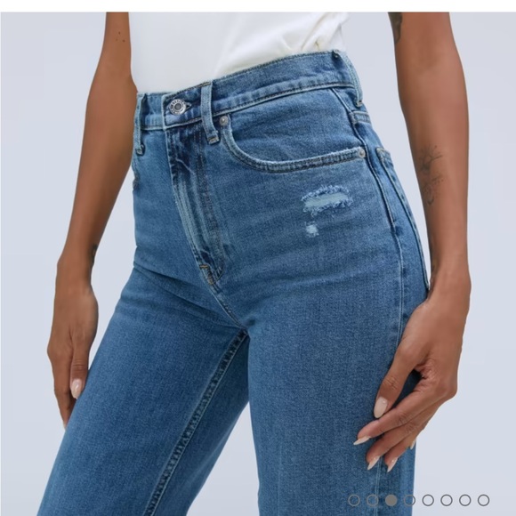 Everlane Long Length The Way High Jean in Distressed Wash in Long inseam - Picture 3 of 12